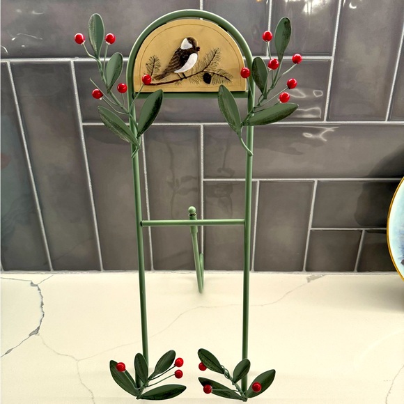 Vintage Holly & Bird Cookbook Stand - Picture 1 of 1